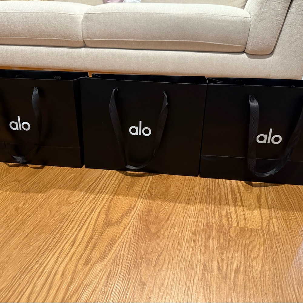 Alo Black Shopping Bags brand new
